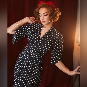 Vintage-Inspired Polka-dot Jumpsuit by Miss Candyfloss